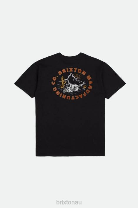 Apparel Black Brixton 0FDH41 Men Croslin S/S Standard Tee