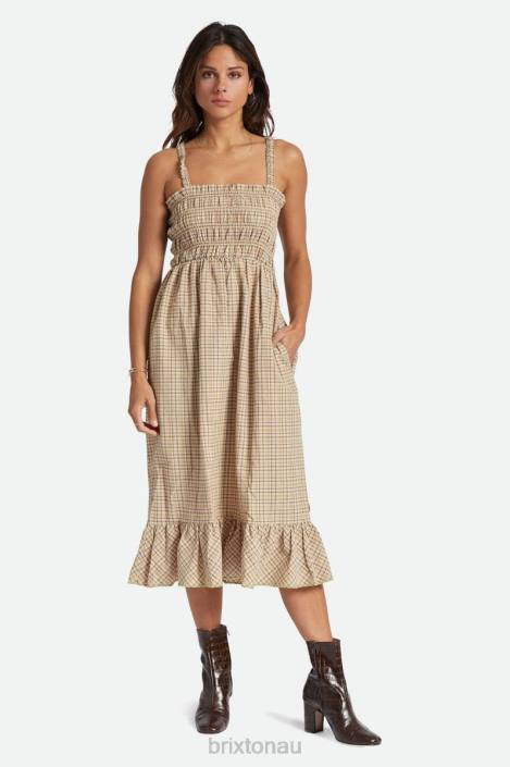 Apparel Sand Brixton 0FDH497 Women Malta Seersucker Midi Dress