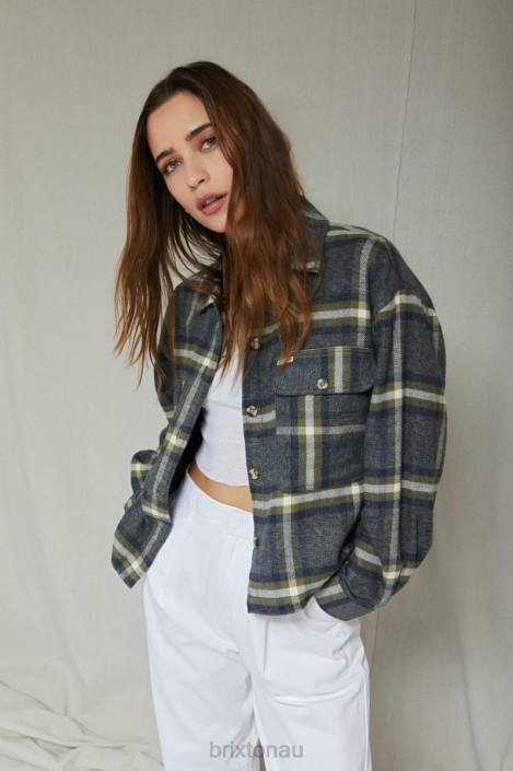 Apparel Washed Navy Brixton 0FDH442 Women Bowery L/S Flannel