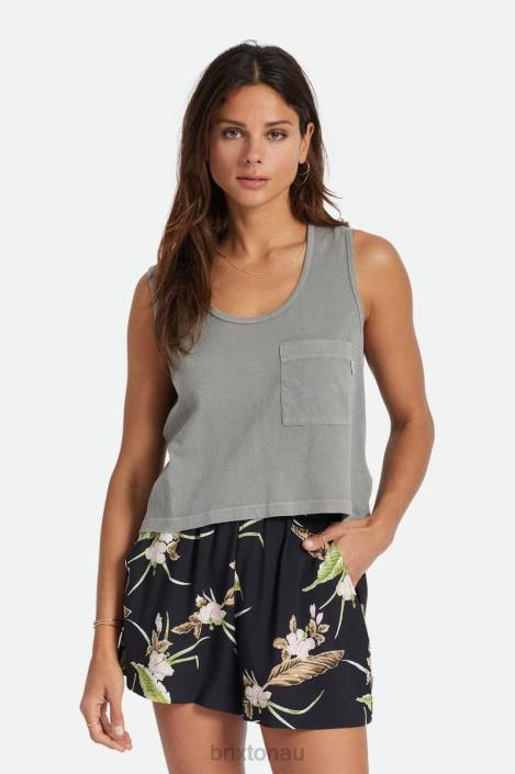 Apparel Washed Black Brixton 0FDH435 Women Carefree Pocket Tank